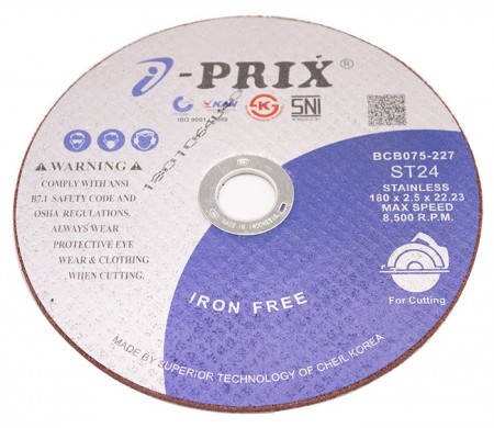 ĐÁ CẮT INOX IPRIX ST24 180 X 2.5 X 22.23MM
